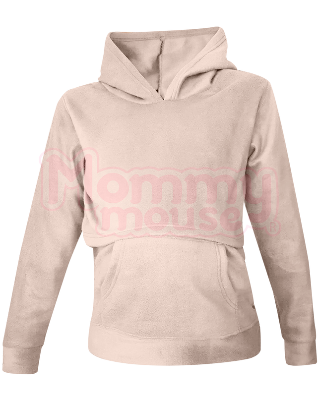 Sudadera Polar capucha Maternidad-lactancia. Beige