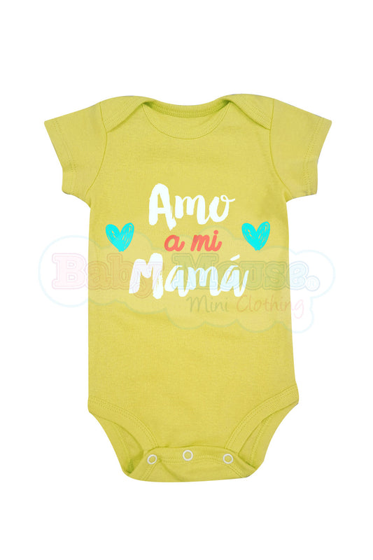 Pañalero Manga Corta Unisex . Amo a mi mamá