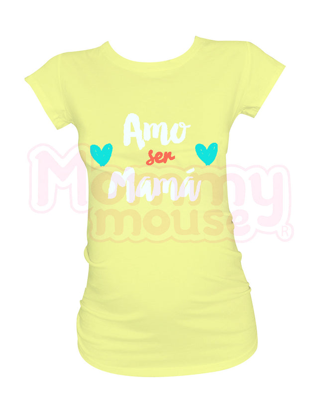 Blusa Maternidad Básica Manga corta.  Amo ser mamá