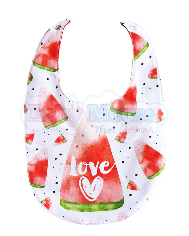 Babero impermeable. Sandías Love