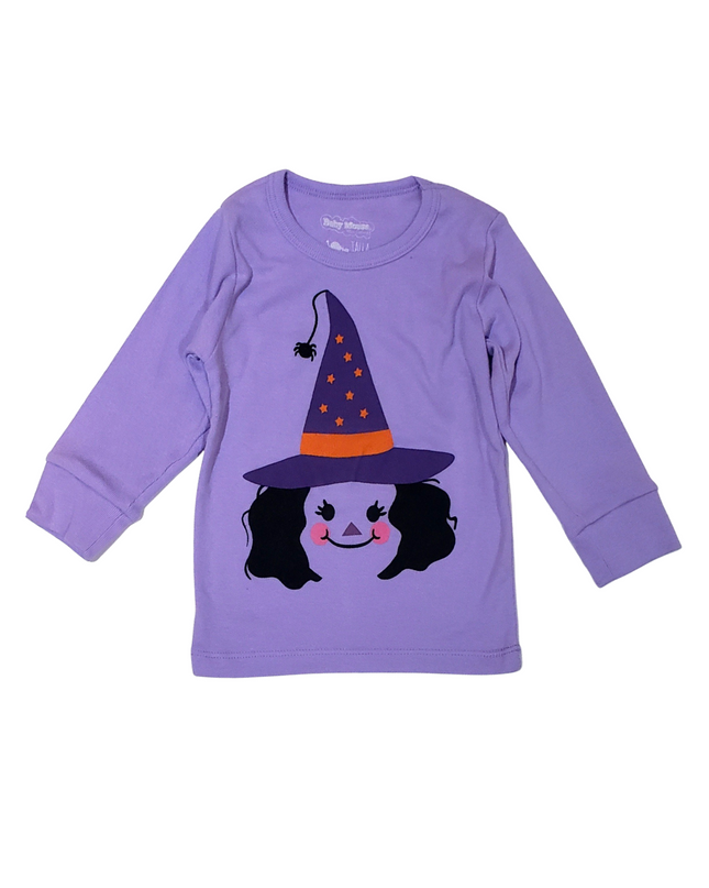 Playera Kids Manga Larga Niña. Brujita