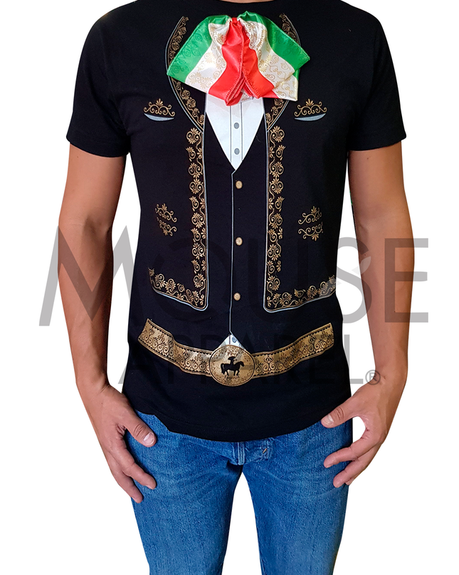 Playera caballero . Mariachi real Tricolor
