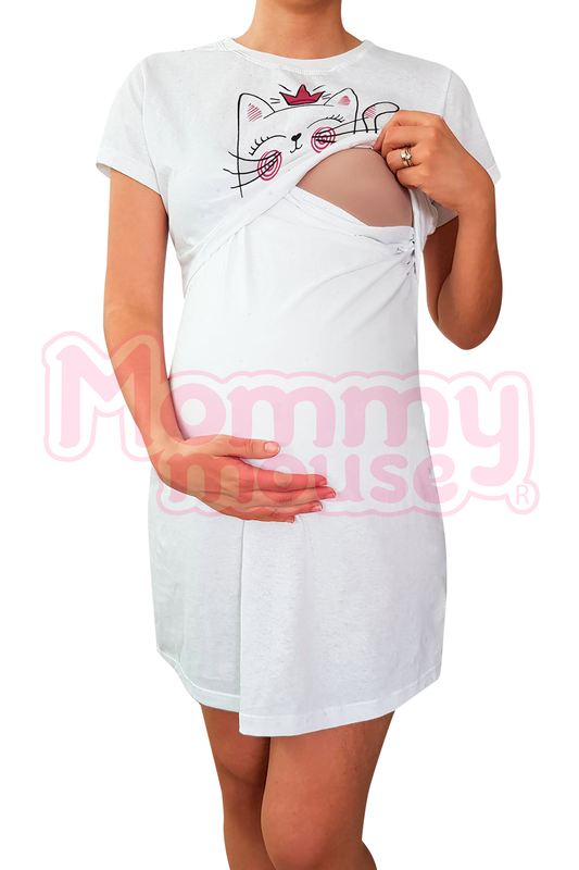 Camisón Pijama maternidad-lactancia mc. Mommy Cat