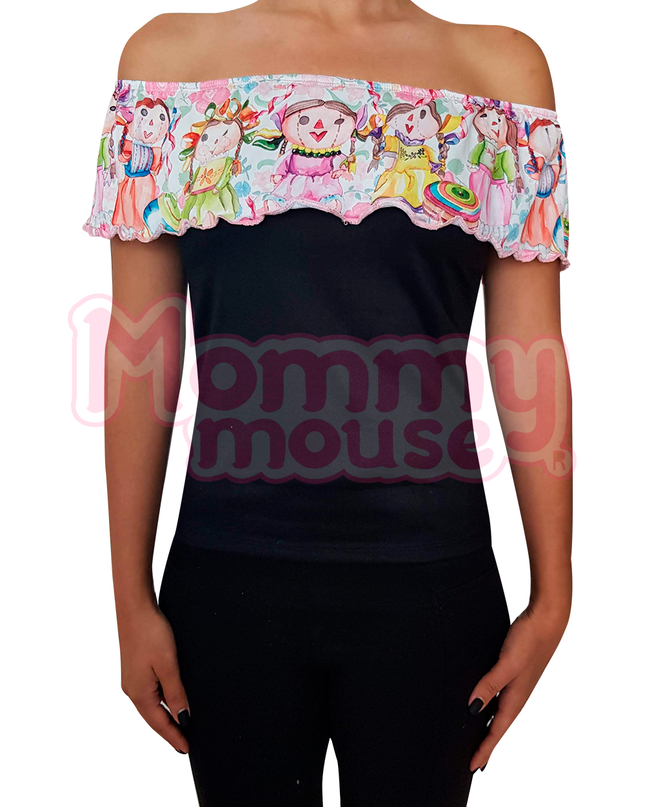 Blusa Dama. Campesina Muñecas mexicanas