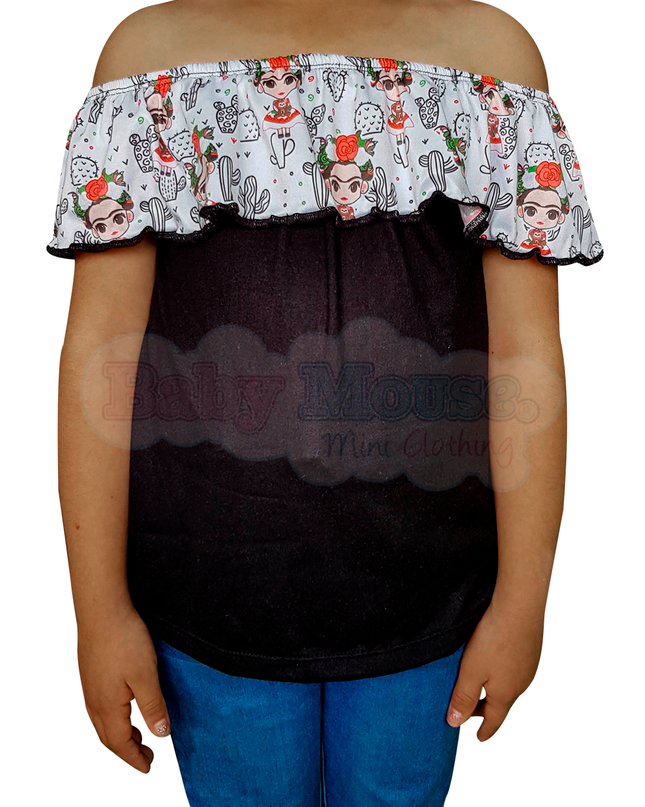 Blusa Kids. Campesina Fridas 3 meses - 8 Años