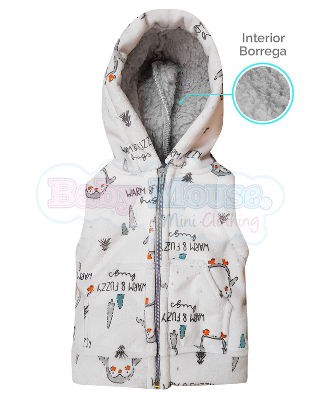 Chaleco Bebé Flanel - Pinguinos