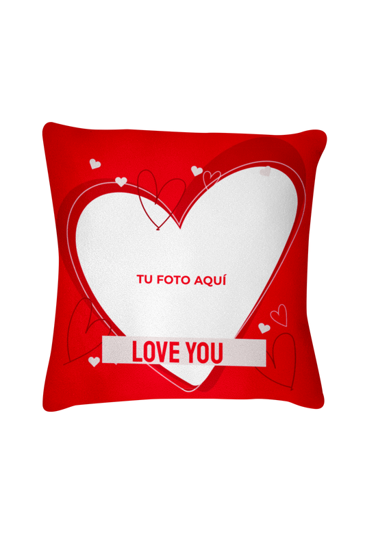 Cojín romántico. Love Foto personalizada