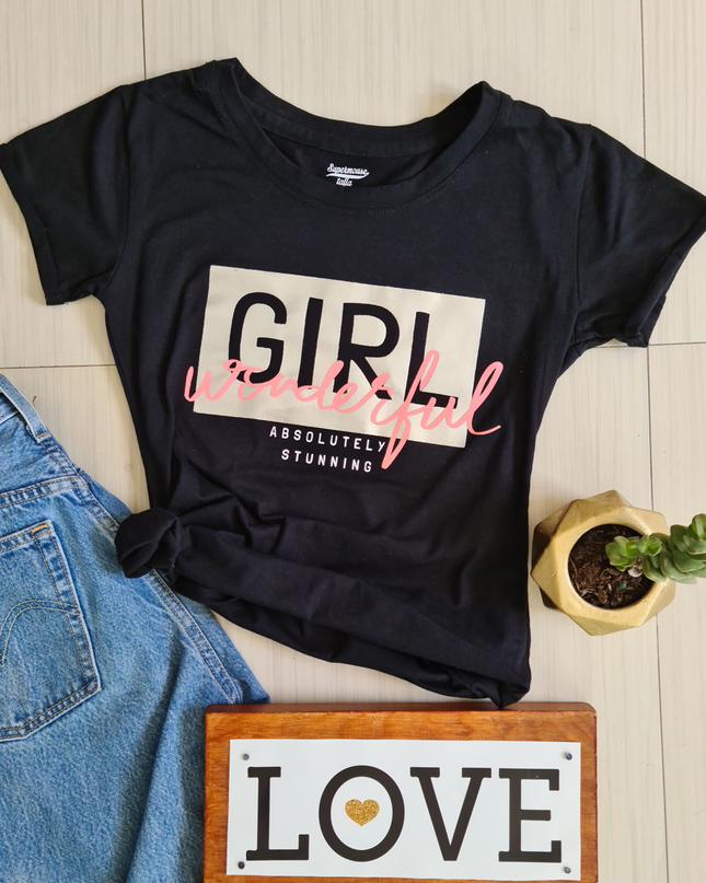 Blusa dama manga corta. Girl Wonderful