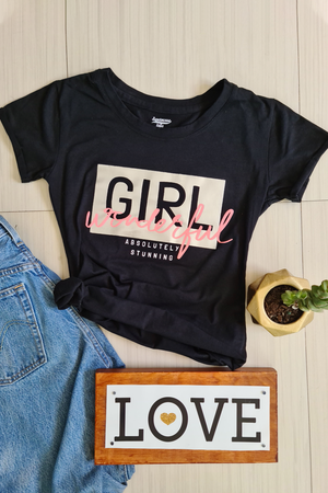 Blusa dama manga corta. Girl Wonderful