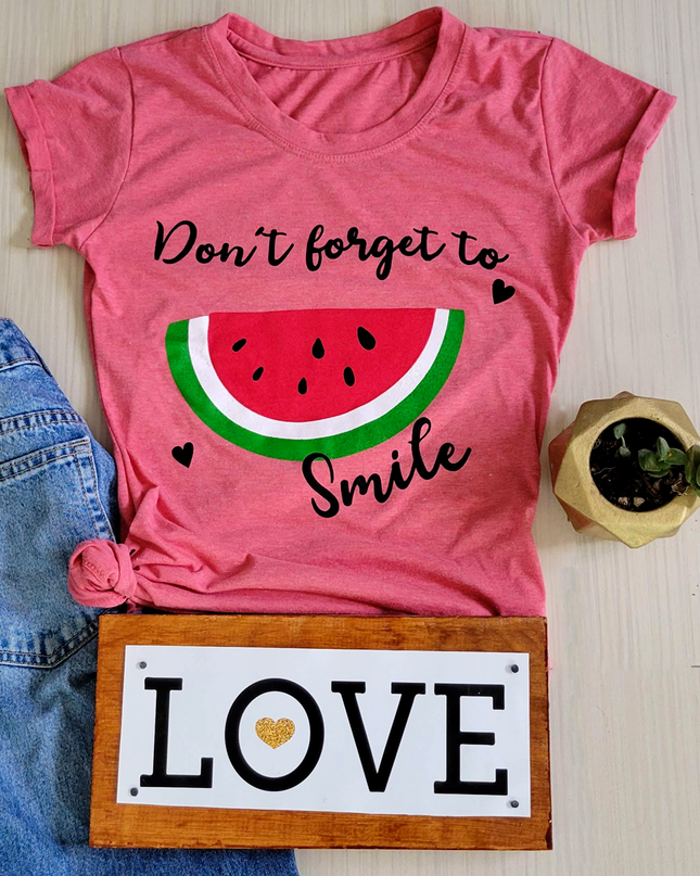 Blusa dama manga corta. Sandía Smile