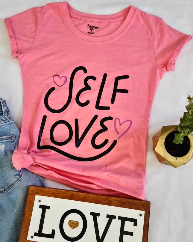 Blusa dama manga corta. Self Love