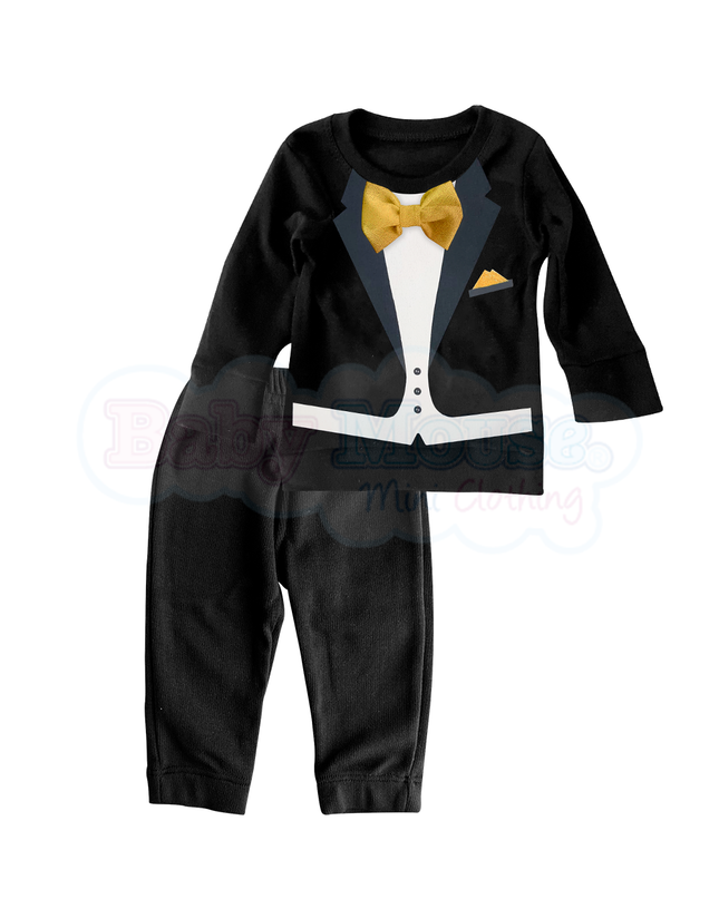 Conjunto 2 Piezas Kids. Smoking fiesta moño real