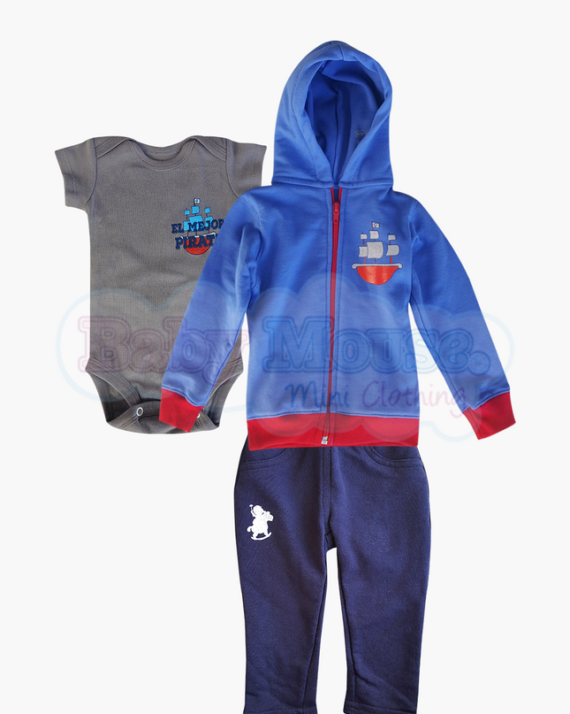 Set 3 pzas. Sudadera Pirata