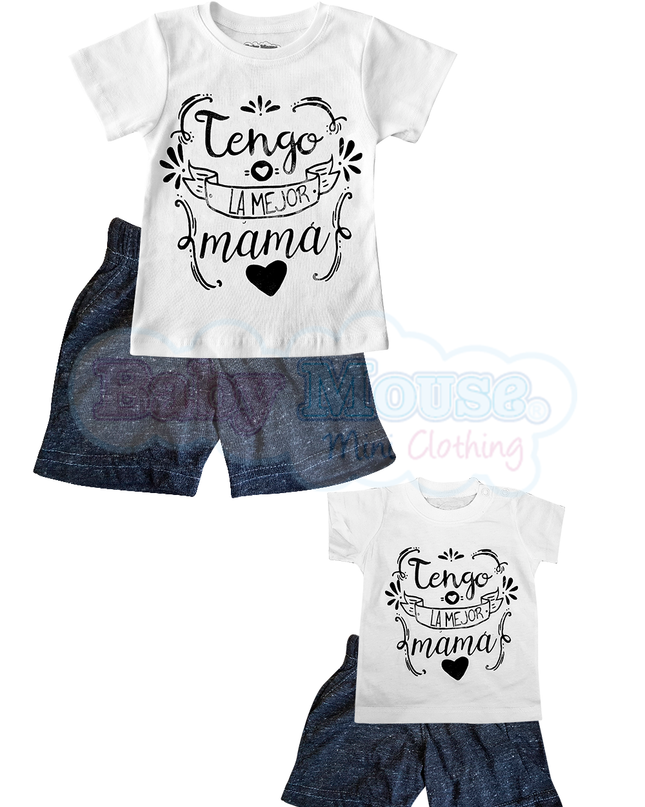 Set 2 Pzas - Tengo la mejor mamá 3 meses a 10 Años