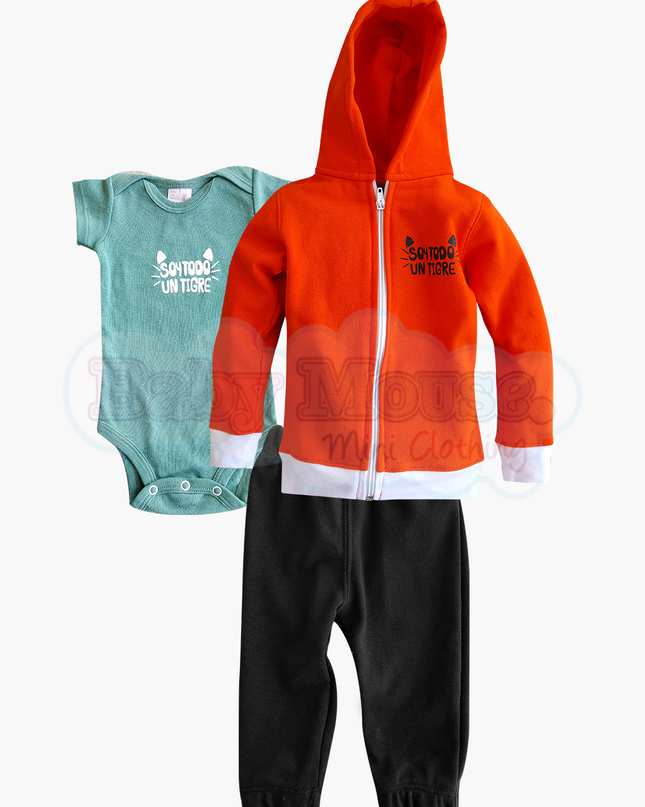 Set 3 pzas. Sudadera Tigre