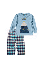 Pijama Franela 6 y 12 Meses. Oso Feliz Navidad