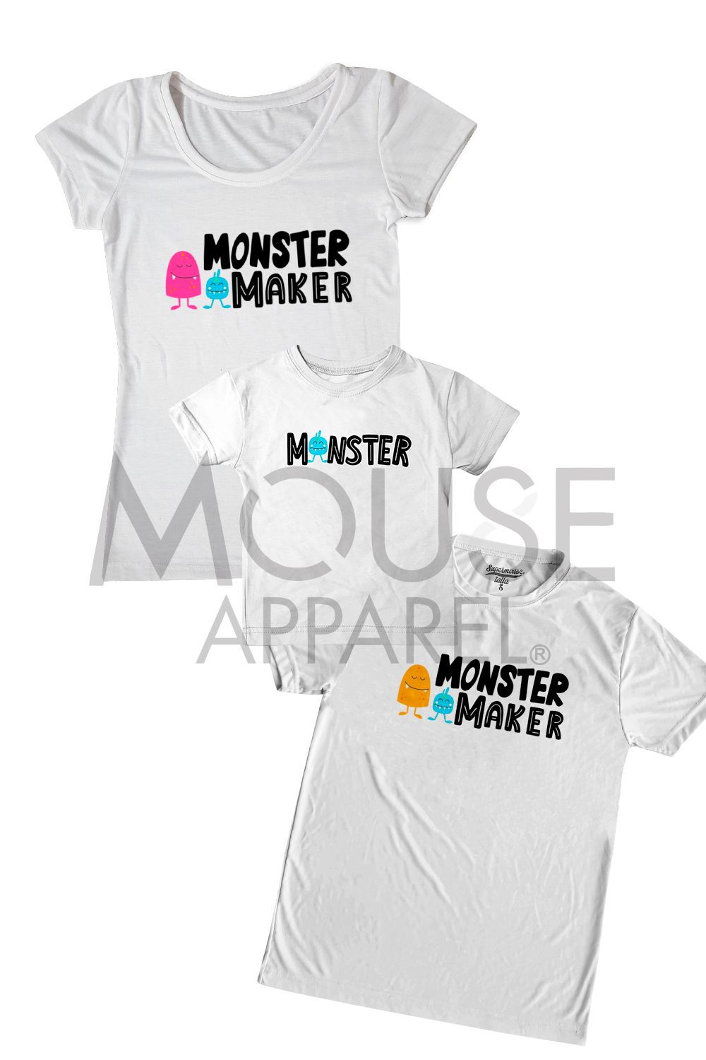 Playera Bebé manga corta . Monster