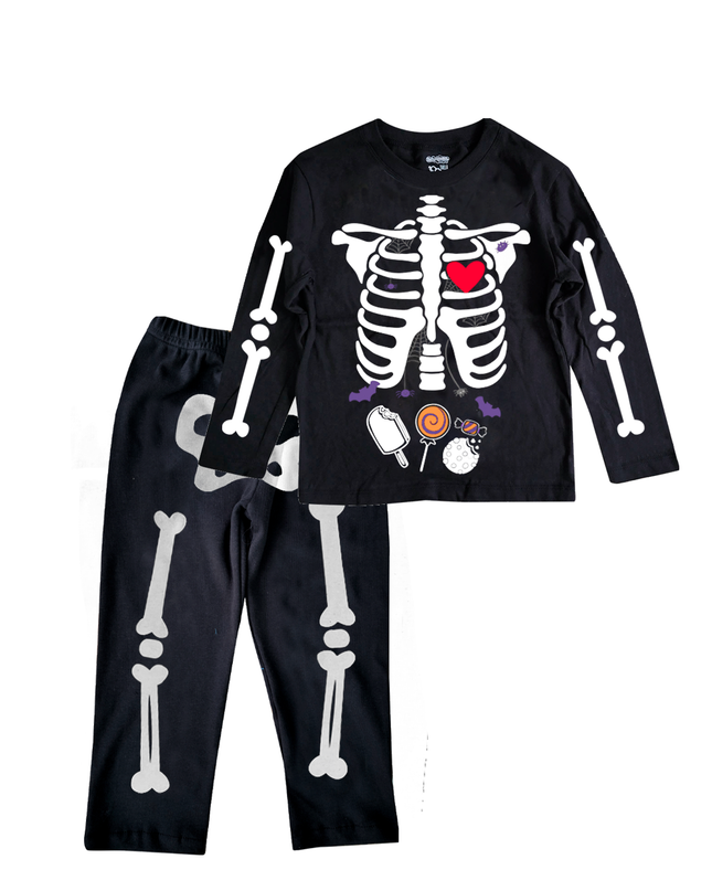 Conjunto Kids ml. Esqueleto Brilla