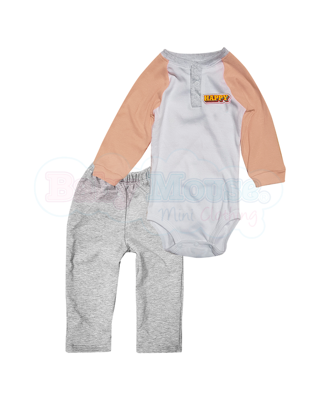 Set Henley 2 pzas. Happy