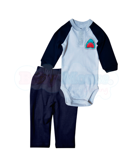 Set Henley 2 pzas. Tiburón