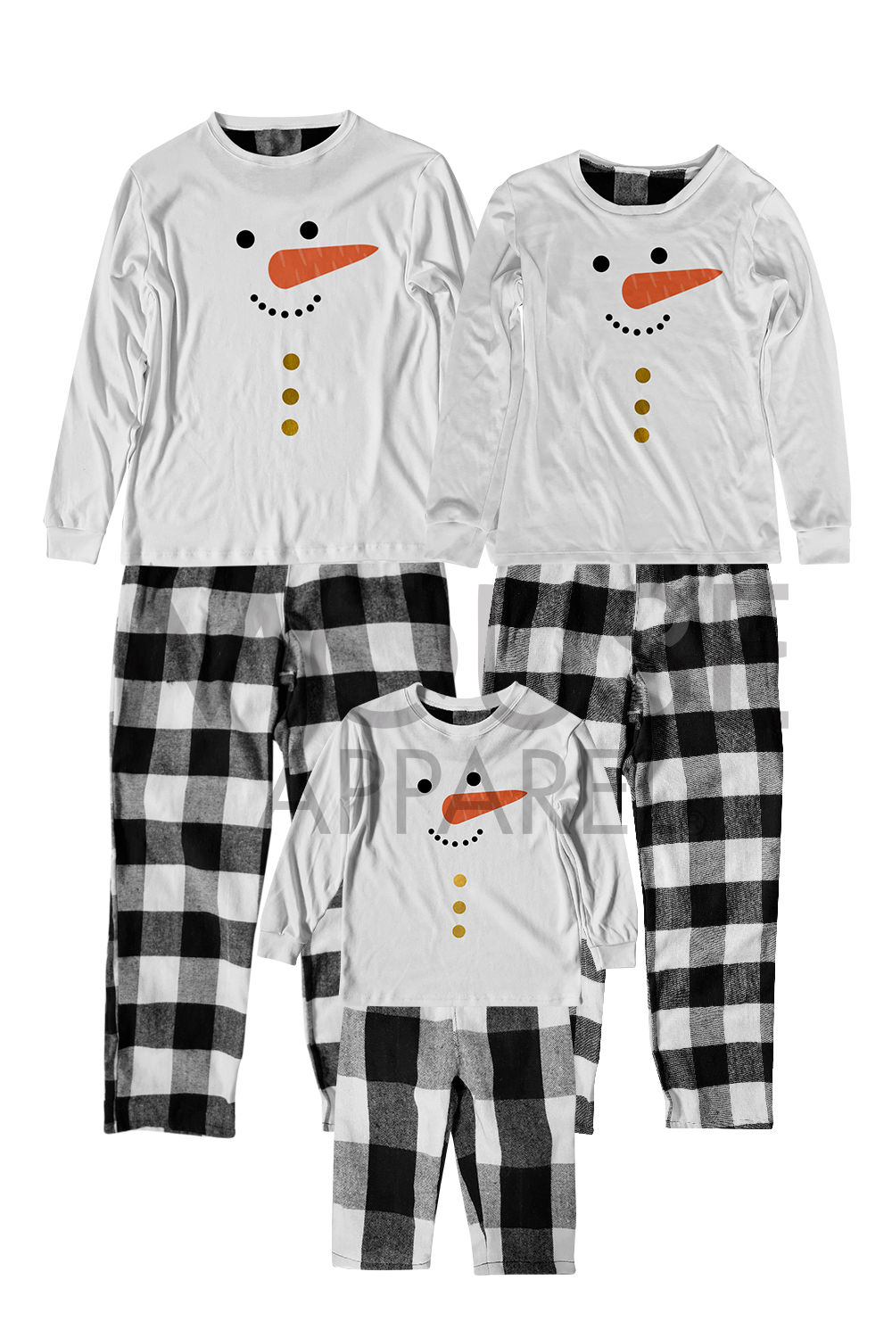 Pijama Franela 2 a 10 Años. Muñeco de Nieve