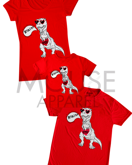 Playera Dama manga corta . Dino Love