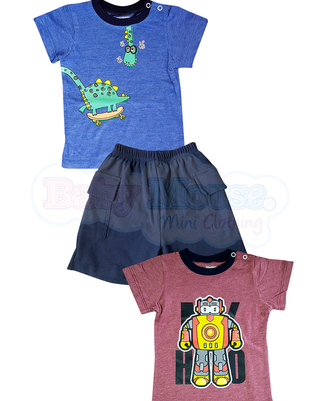 Conjunto 3 Pzas - Robot/Dino