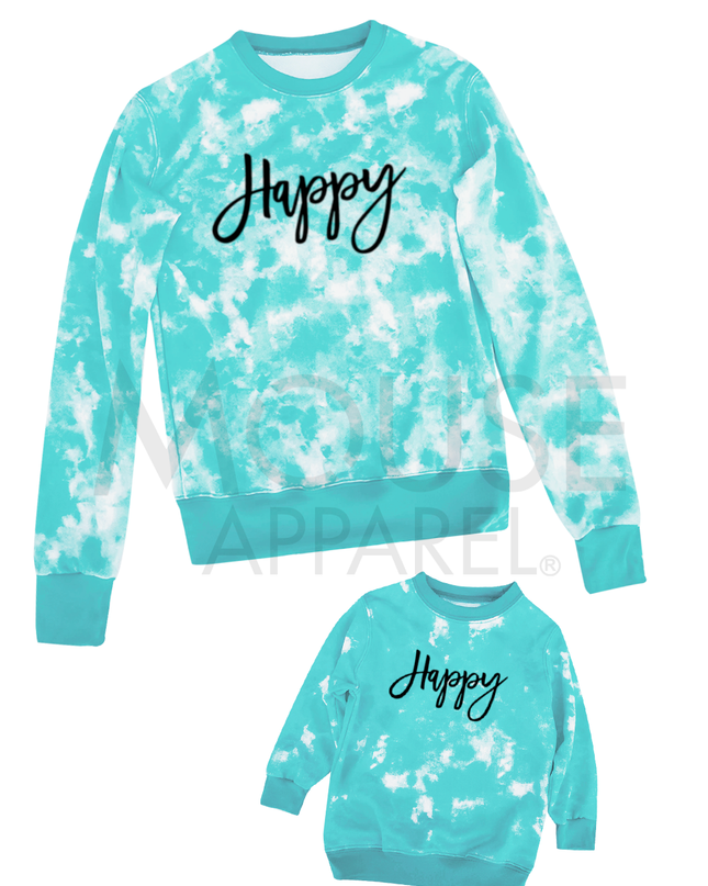 Sudadera ligera dama Tie Dye. Happy
