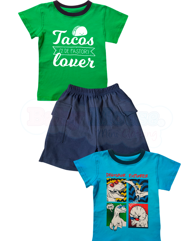 Conjunto 3 Pzas - Tacos/Dino