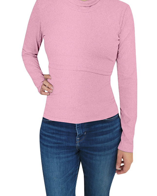 Blusa Lactancia cuello Ruso. Rosa bombón