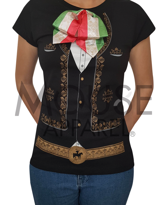 Playera Dama. Mariachi real Tricolor