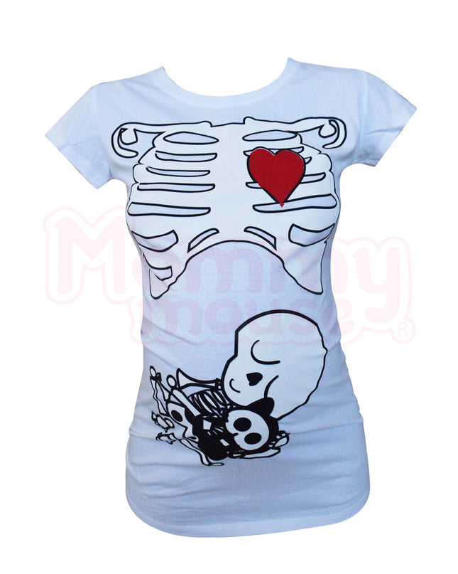 Blusa Maternidad Básica Manga corta.  Huesos Oso.
