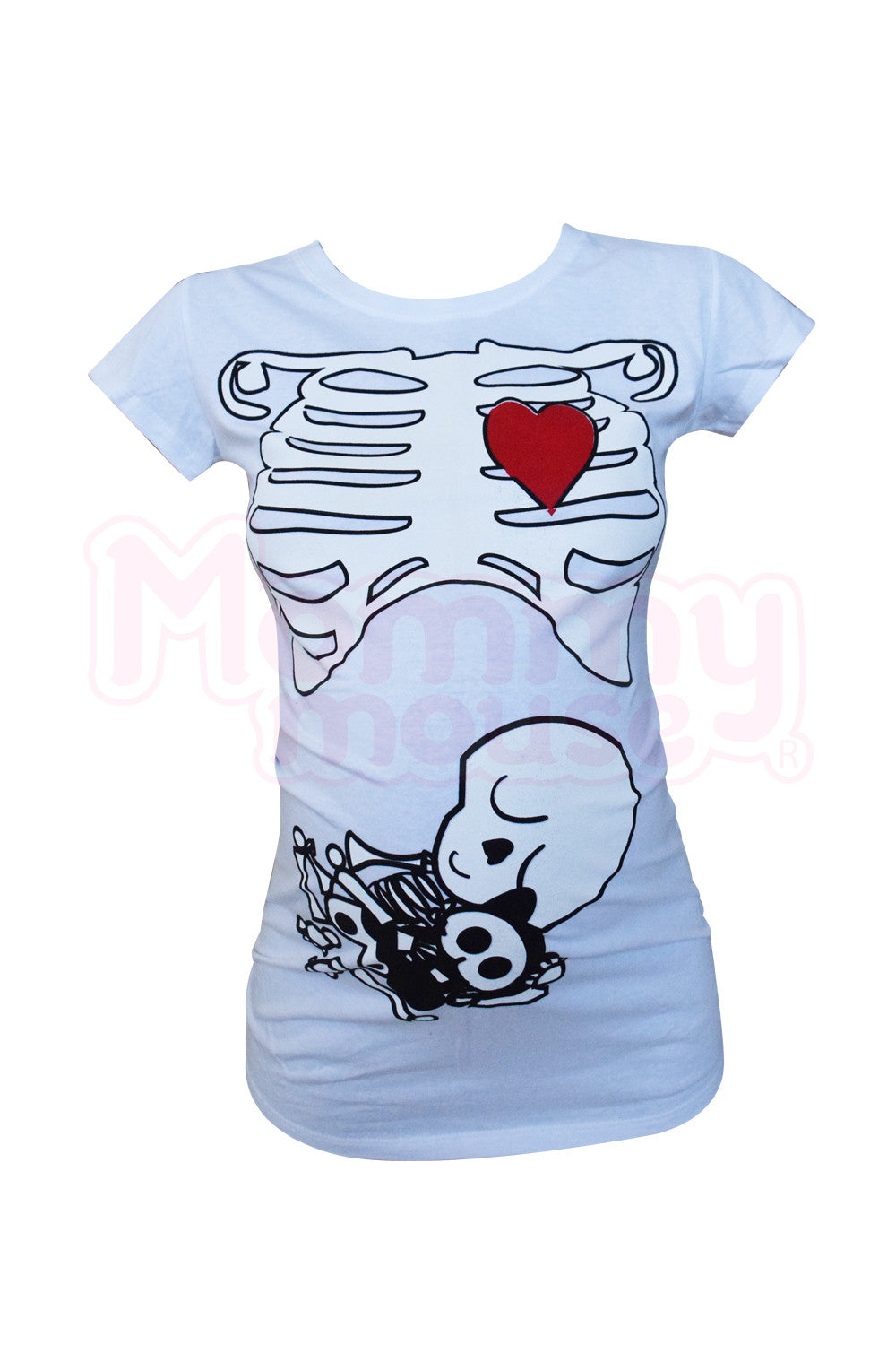 Blusa Maternidad Básica Manga corta.  Huesos Oso.