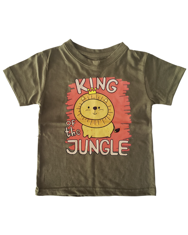 Playera kids niño. Rey de la Jungla Green