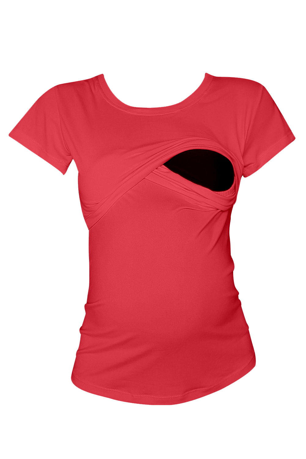 Blusa maternidad-lactancia. Coral