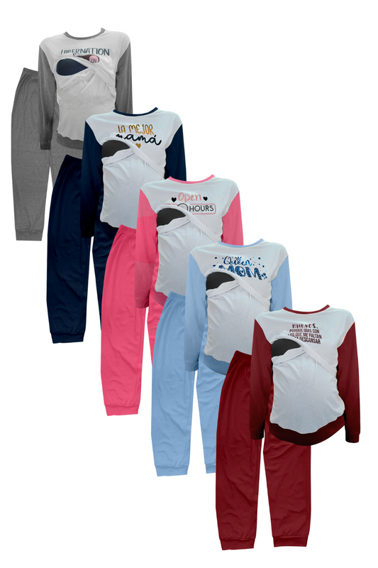 Paquete Mayoreo. Pijamas Cardigan lactancia