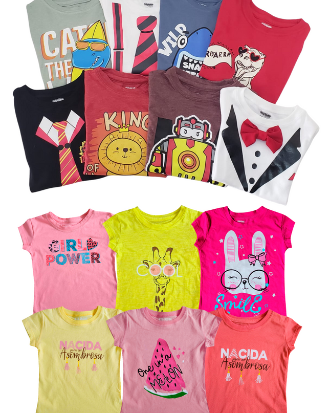 Paquete mayoreo. Playeras kids