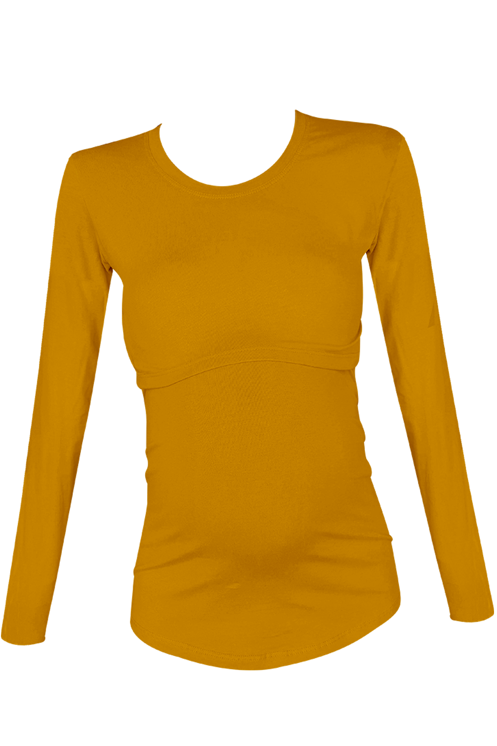 Blusa maternidad lactancia Manga Larga. Mostaza