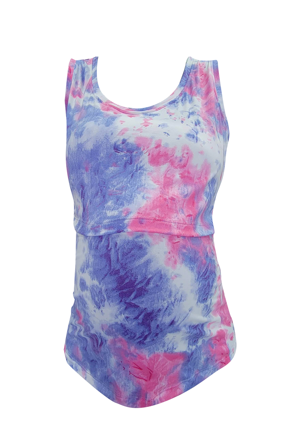 Blusa maternidad-lactancia Tirante ancho. Tie Dye Morado