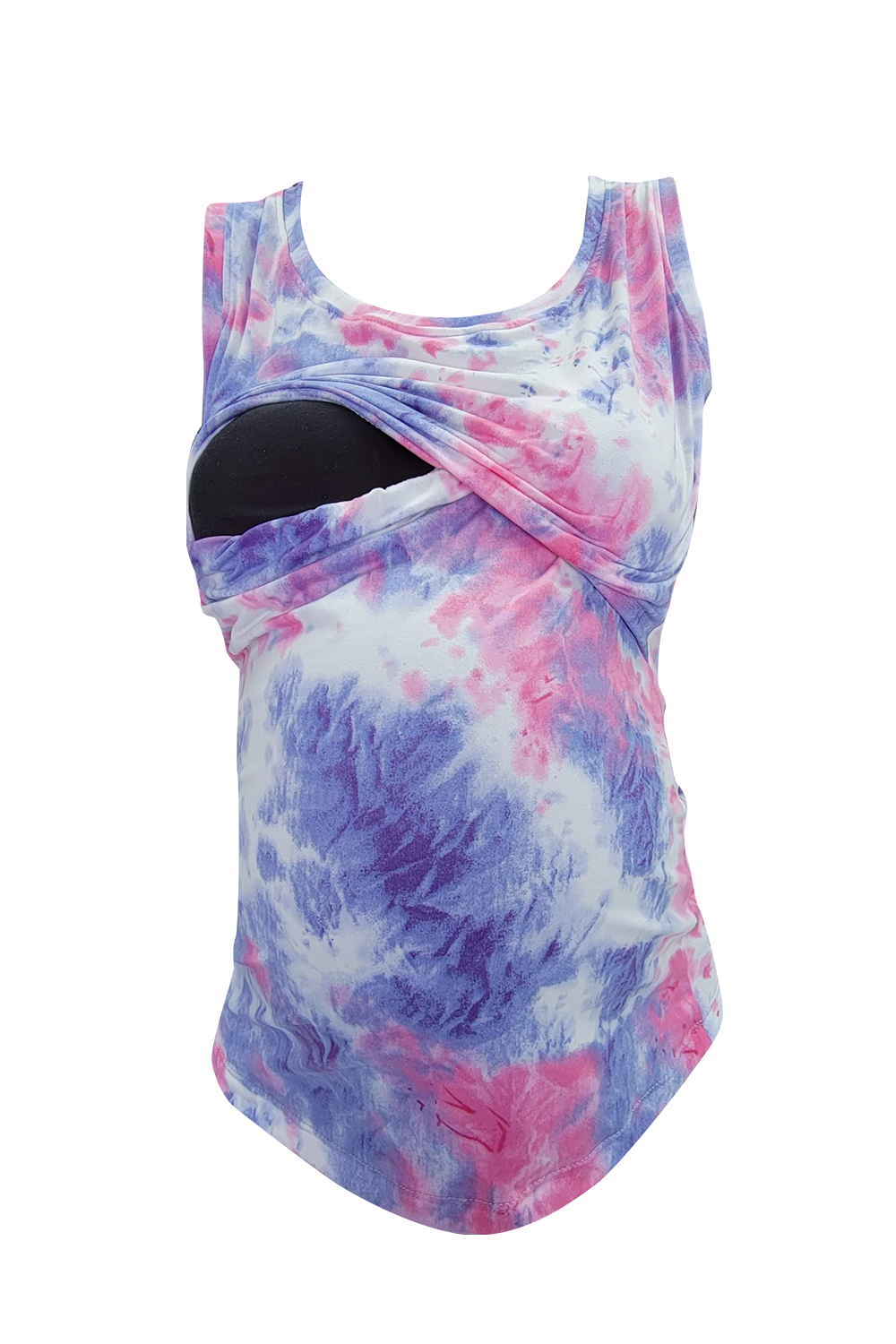 Blusa maternidad-lactancia Tirante ancho. Tie Dye Morado