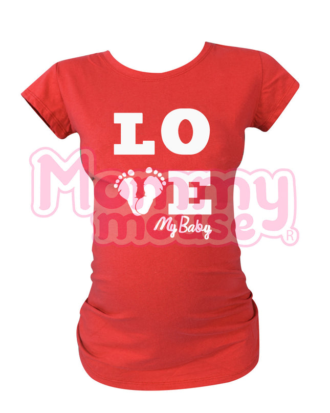 Blusa Maternidad Básica Manga corta. Piesitos baby