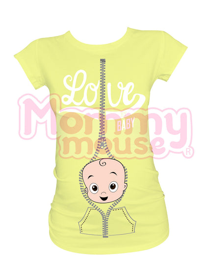 Blusa Maternidad Básica Manga corta. Love my baby niño.