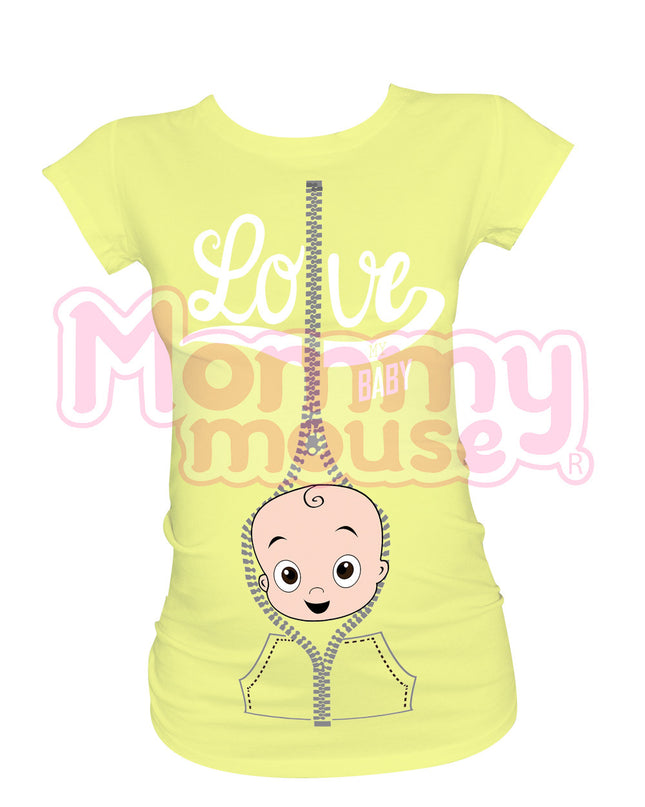 Blusa Maternidad Básica Manga corta. Love my baby niño.