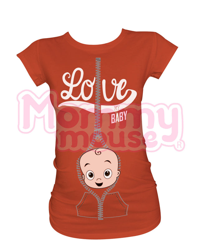 Blusa Maternidad Básica Manga corta. Love my baby niño.