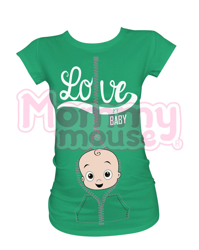 Blusa Maternidad Básica Manga corta. Love my baby niño.