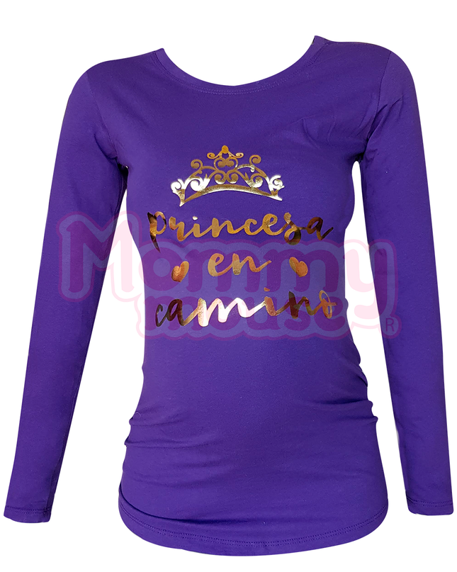 Blusa Maternidad Básica Manga Larga. Princesa en camino