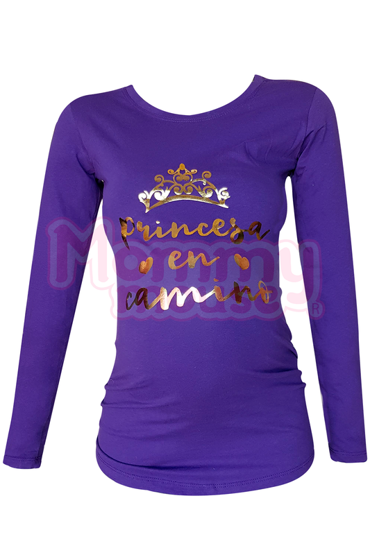 Blusa Maternidad Básica Manga Larga. Princesa en camino
