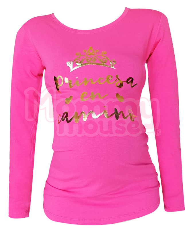 Blusa Maternidad Básica Manga Larga. Princesa en camino