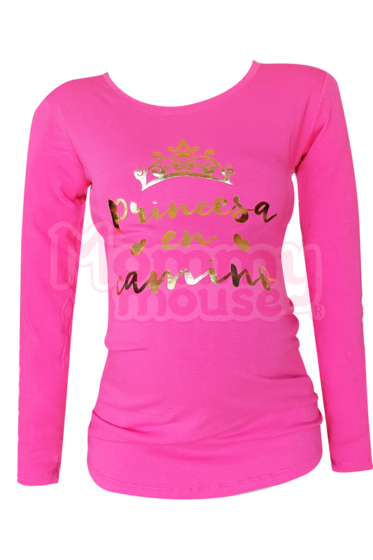 Blusa Maternidad Básica Manga Larga. Princesa en camino