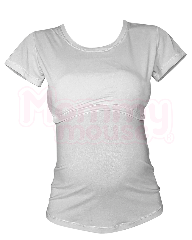 Blusa maternidad-lactancia. Blanco